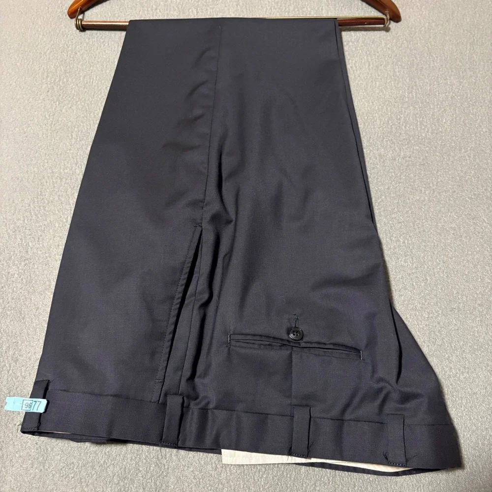 Joseph Abboud Dress Pants Mens 40x29 Navy Marzotto‎ Super 120s Wool Made in USA